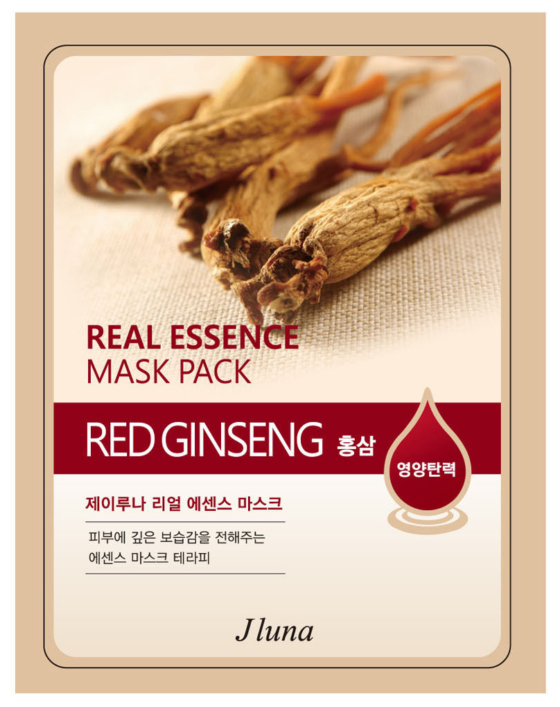 Маска для лица J Luna Real Essence Mask Pack Red Ginseng 25 мл 148₽