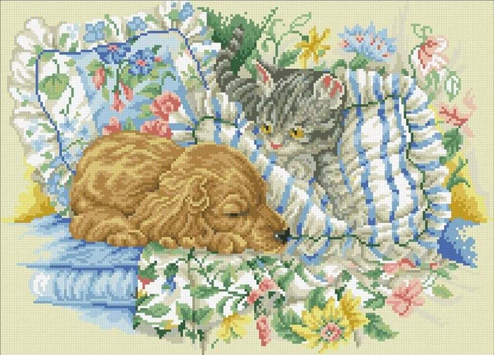 

Алмазная вышивка Паутинка Верные друзья, 48x35 см, Верные друзья