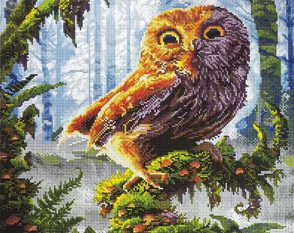 

Алмазная вышивка Painting Diamond Филин в лесу, 40x50 см, Филин в лесу