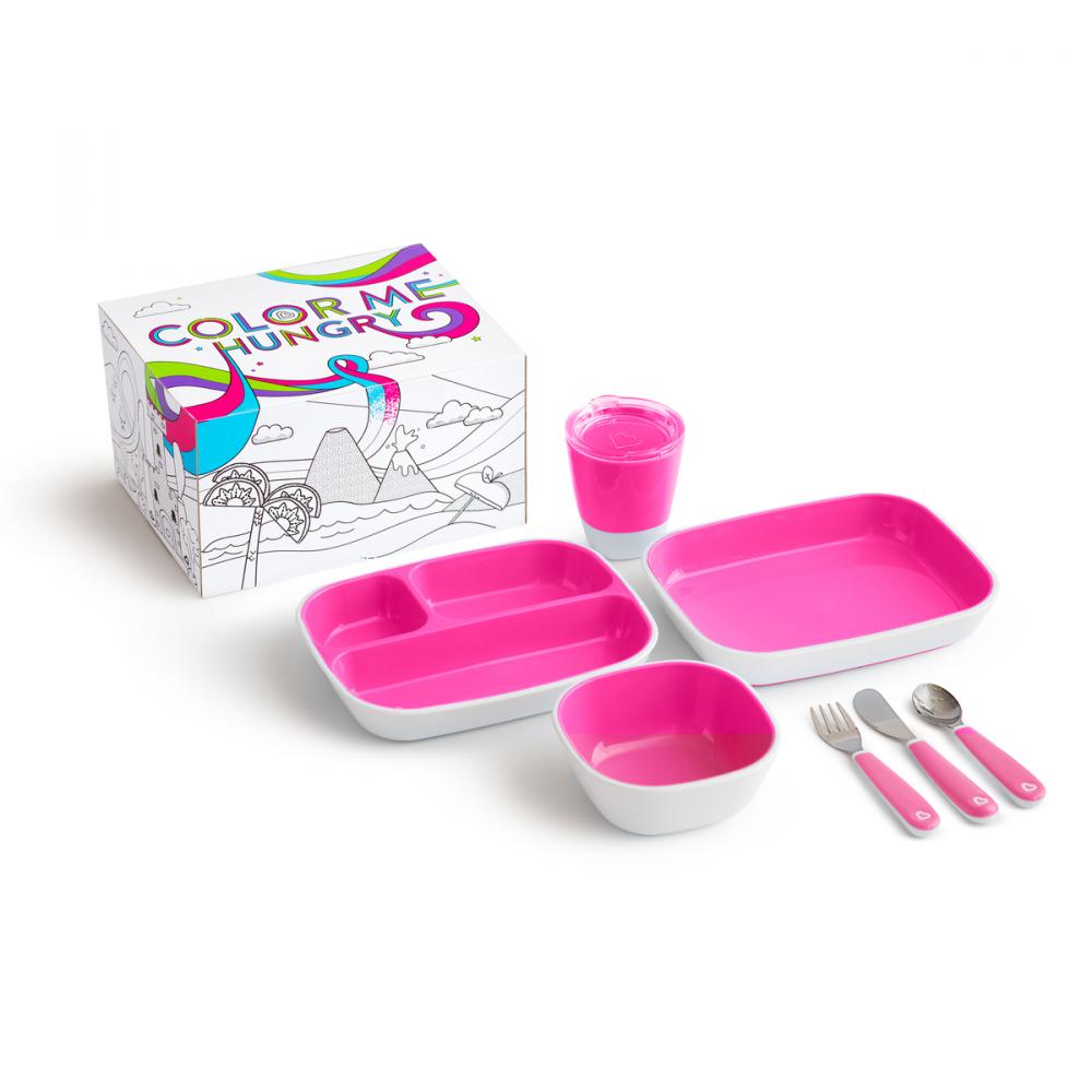 фото Набор посуды munchkin 7 предметов, розовый