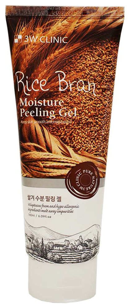 фото Пилинг для лица 3w clinic rice bran moisture peeling gel 180 мл