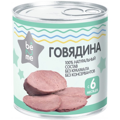 

Пюре мясное Be2Me Говядина с 6 мес. 100 г, 1 шт., Говядина2