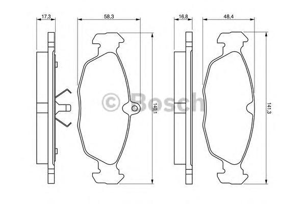 

Комплект тормозных колодок BOSCH 0986460938