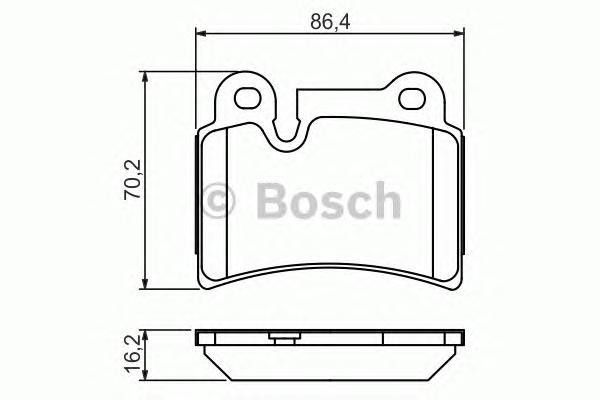 

Комплект тормозных колодок BOSCH 0986494210