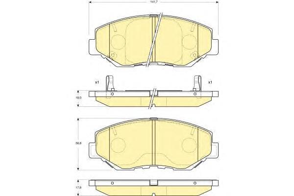 

Комплект тормозных колодок Girling 6133259