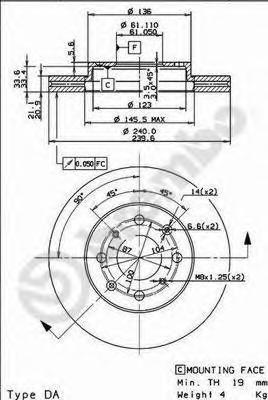 фото Тормозной диск brembo 09955410