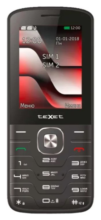 фото Мобильный телефон texet tm-d329 black