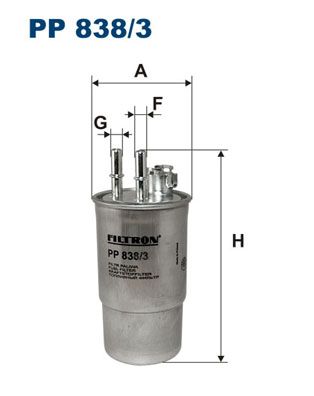 фото Фильтр топливный filtron pp838/3