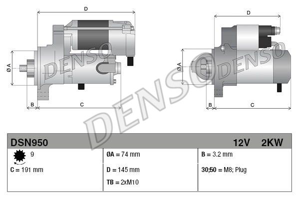 

Стартер DENSO DSN950