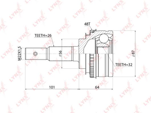 

Шрус LYNXauto CO-7550A