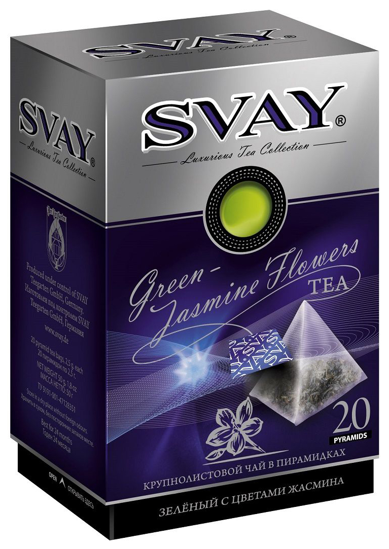 Чай зеленый Svay romantic jasmine 20 пакетиков