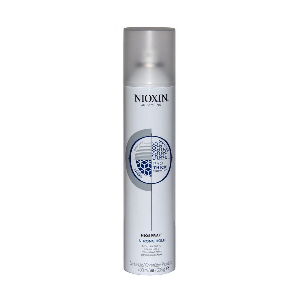 Лак для волос Nioxin 3D Styling Niospray Strong Hold 400 мл мусс для объема сильной фиксации strong hold volumizing mousse