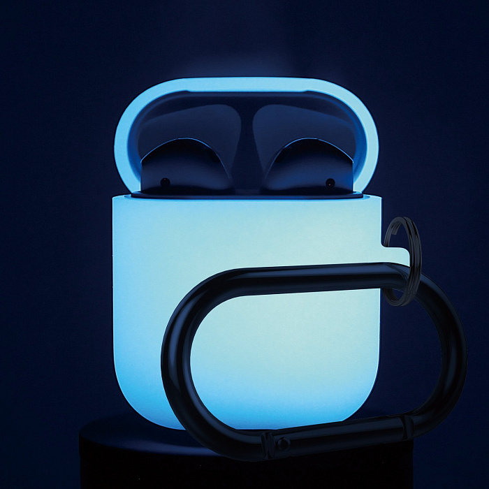 фото Чехол elago airpods hang case для зарядного кейса airpods (night glow blue)