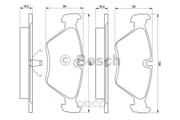 

Тормозные колодки Bosch передние 986461752
