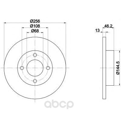 

Тормозной диск HELLA PAGID 8DD355100581
