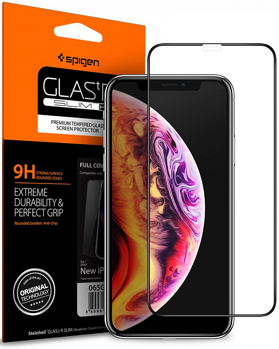 

Защитное стекло Spigen для Apple iPhone XR Black, SLIM Full Cover
