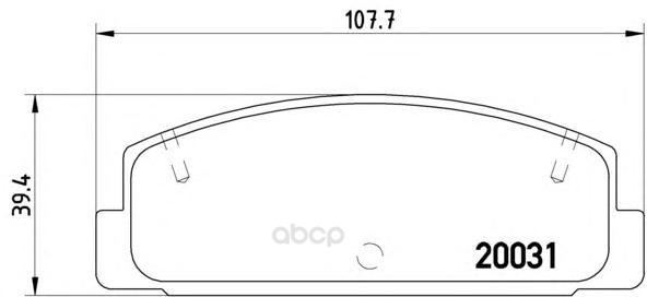 

Тормозные колодки brembo задние P49037