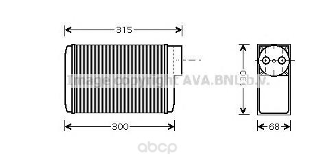 

Радиатор охлаждения двигателя Ava SA6017
