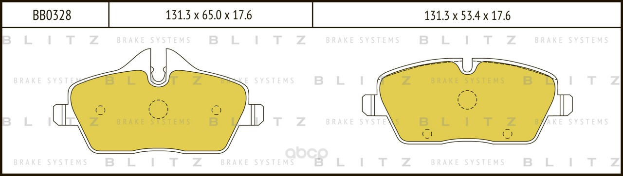 фото Колодки тормозные дисковые blitz bb0328