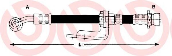 фото Шланг тормозной системы brembo t28013 передний правый