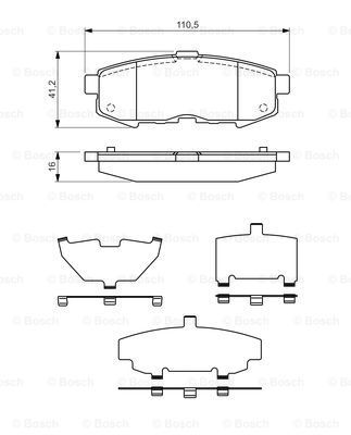 

Тормозные колодки Bosch дисковые 986494319