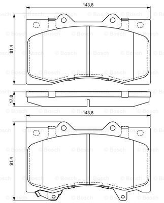 

Тормозные колодки Bosch дисковые 986494693