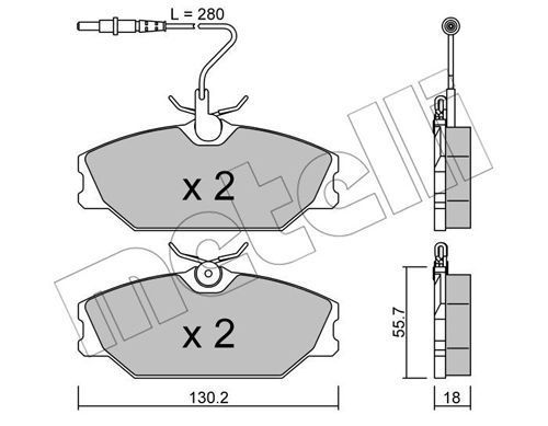 

Тормозные колодки METELLI дисковые 2201420