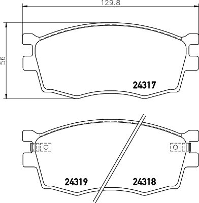 фото Комплект тормозных дисковых колодок mintex mdb2733