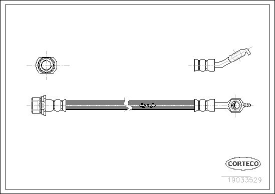 фото Шланг тормозной системы corteco 19033529