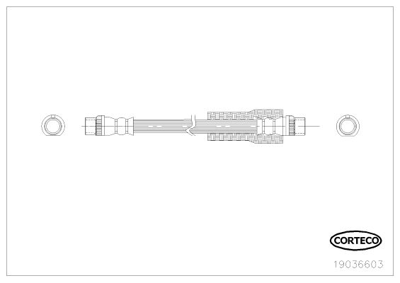 фото Шланг тормозной системы corteco 19036603