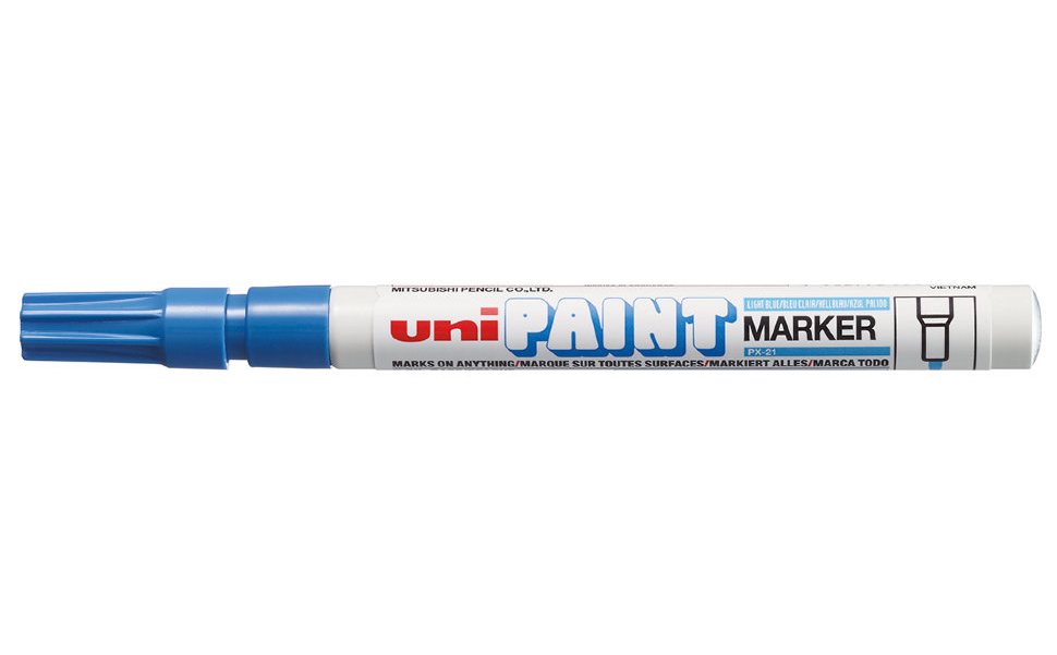 

Маркер перманентный Uni Paint PX-21 0,8-1,2мм овальный (голубой, упаковка из 12 штук)