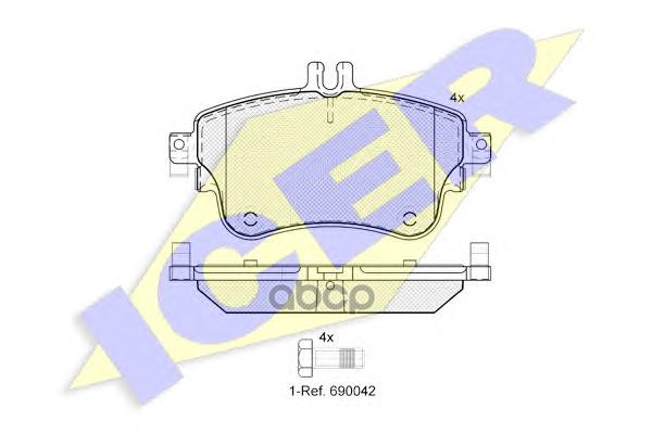 фото Комплект тормозных колодок icer 182062