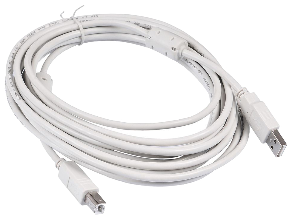 фото Кабель buro usb a-usb b, m-m 5м grey