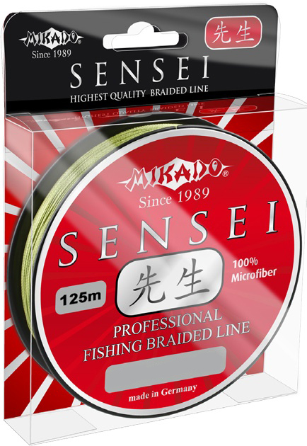 

Леска плетеная Mikado Sensei 0,16 мм, 125 м, 12,3 кг, green, Sensei
