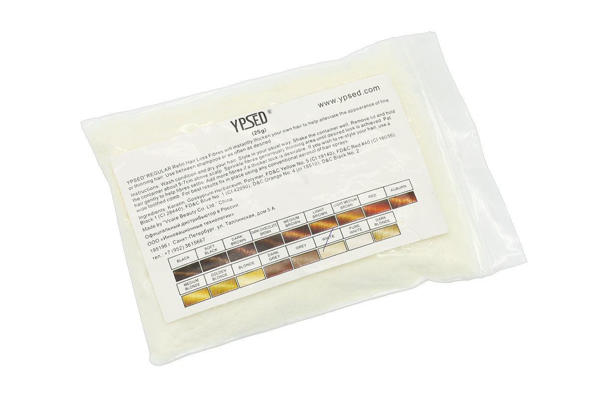 Загуститель для волос YPSED regular Сменный блок, белый 25 гр загуститель для волос sevich 40 г