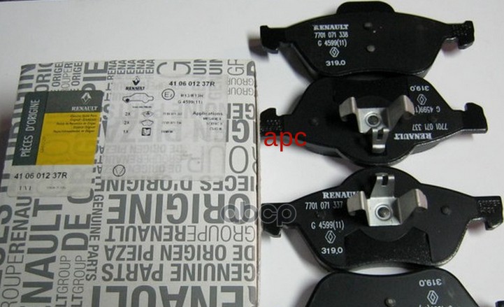 

Комплект тормозных колодок RENAULT 410601237R