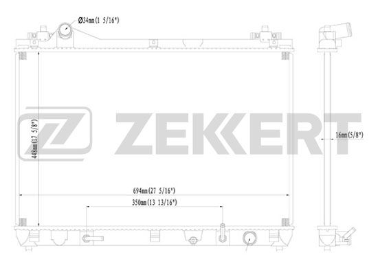 

Радиатор охлаждения двигателя ZEKKERT MK-1198