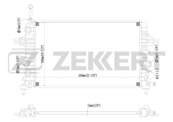 

Радиатор охлаждения двигателя ZEKKERT MK-1084