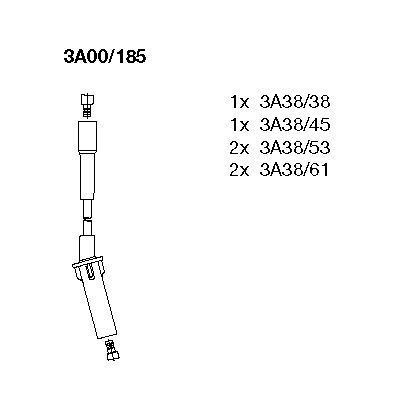 

Комплект проводов зажигания BREMI 3A00/185