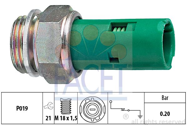 фото Датчик давления масла facet 7.0110