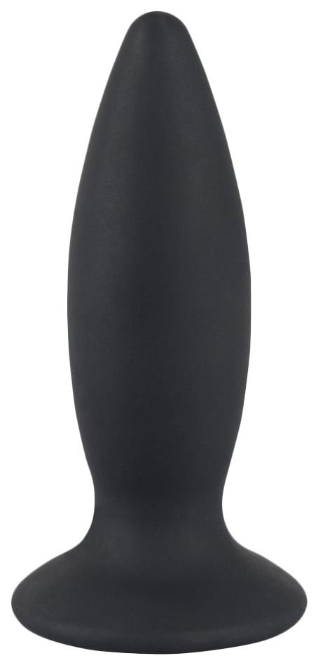 Чёрная перезаряжаемая анальная пробка Black Velvets Recharge Plug M 12,5 см