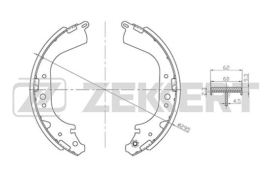 

Комплект тормозных колодок ZEKKERT BK-4182