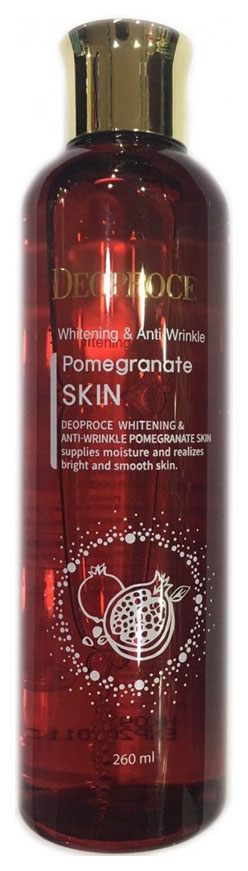 Тонер Deoproce Whitening & Anti-Wrinkle Pomegranate Skin 260 мл the skin house крем для лица для выравнивания тона crystal whitening