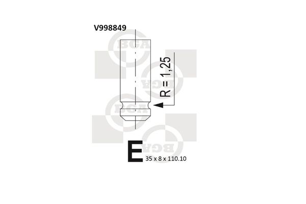 

Впускной клапан BGA V998849