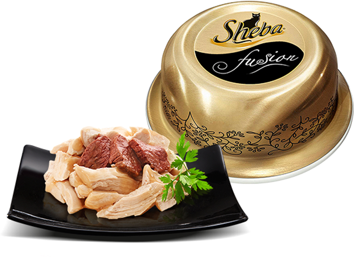

Консервы для кошек Sheba Fusion, Тальятта из цыпленка и нежной говядины, 80г, Fusion