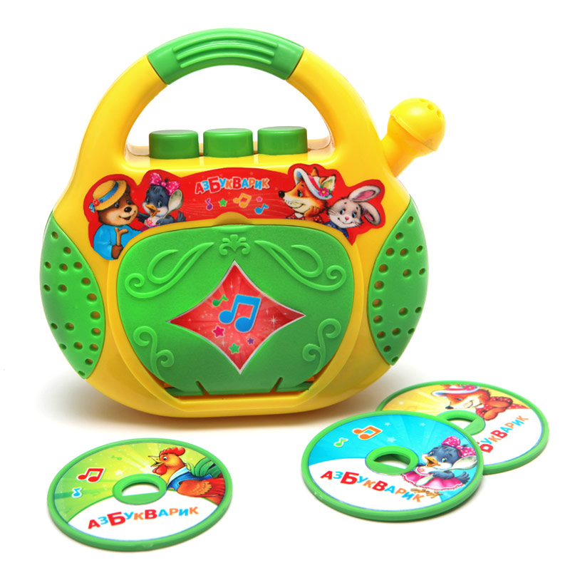 

Музыкальная игрушка Азбукварик CD плеер, Желтый;зеленый;красный