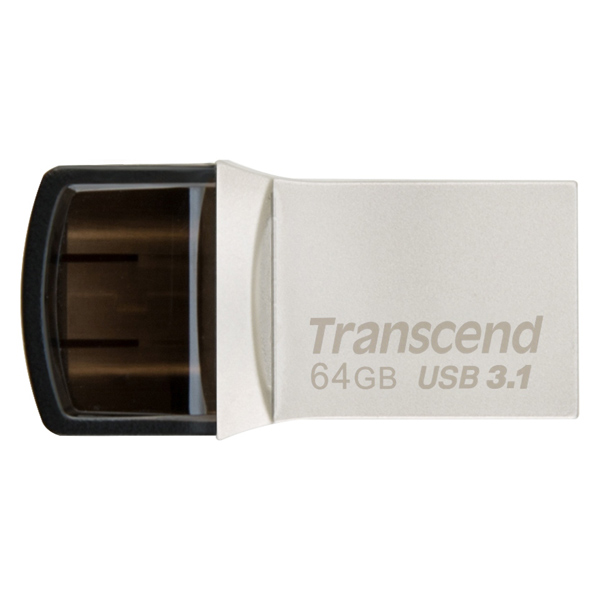 фото Флешка transcend jetflash 890 64гб silver (ts64gjf890s)