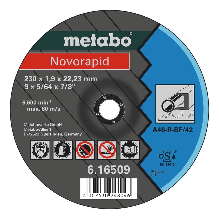 Диск отрезной абразивный по металлу для УШМ metabo 616509000 1596₽