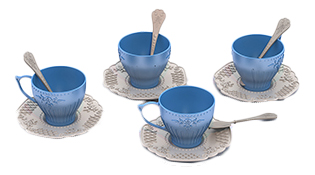 Набор посуды чайный сервиз волшебная хозяюшка, 12 предметов в сетке набор чайный керамика 12 предметов на 6 персон 230 мл соло y4 6455 подарочная упаковка