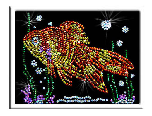 Мозаика из пайеток Волшебная мастерская Золотая рыбка 20 журнал золотая палитра 1 8 2013